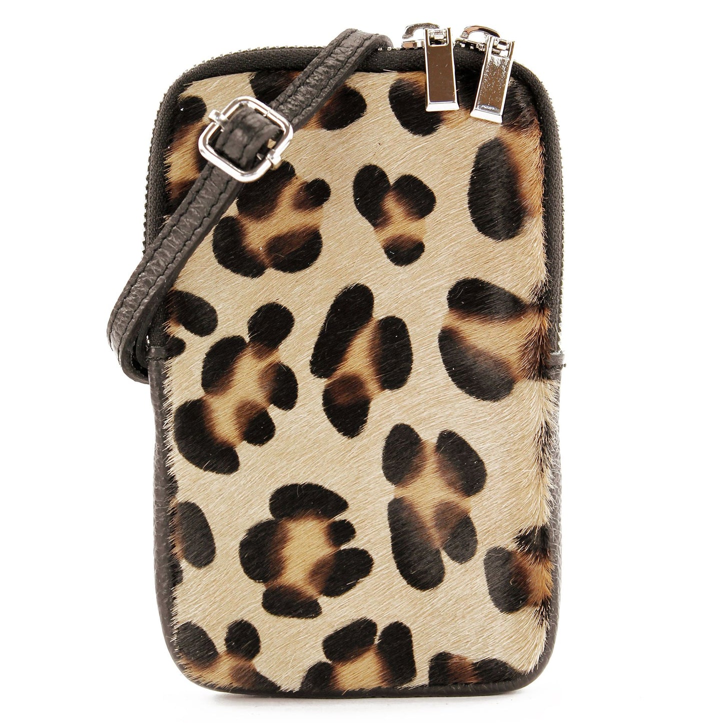 modamoda de - T197 - ital. Leder Umhängetasche Handytasche Klein