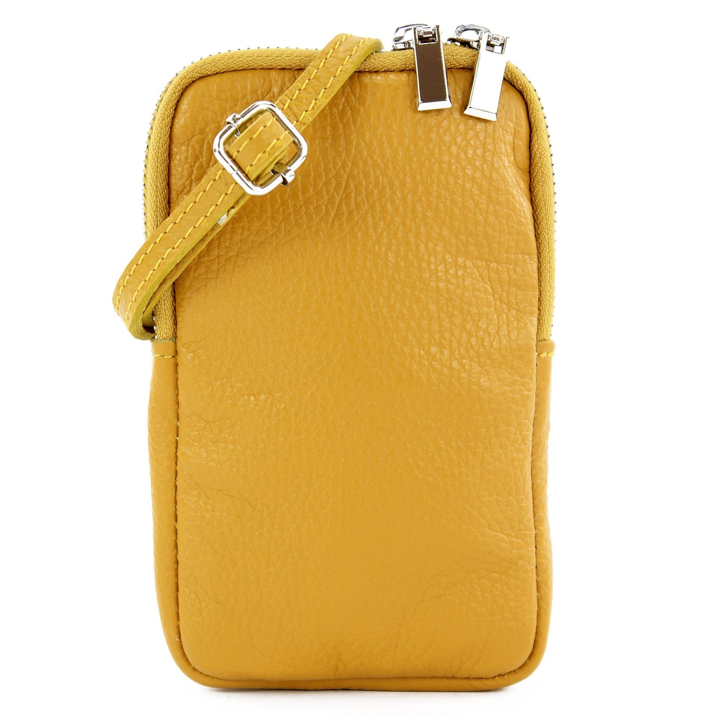 modamoda de - T197 - ital. Leder Umhängetasche Handytasche Klein