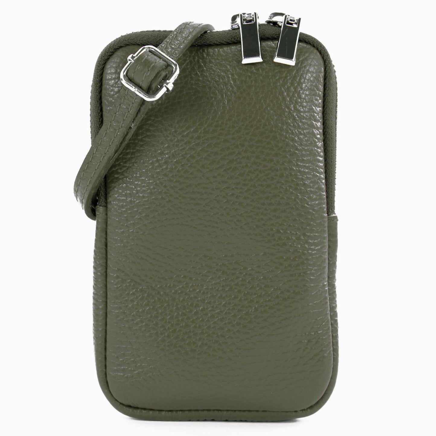 modamoda de - T197 - ital. Leder Umhängetasche Handytasche Klein