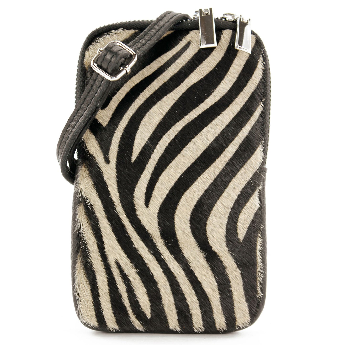 modamoda de - T197 - ital. Leder Umhängetasche Handytasche Klein