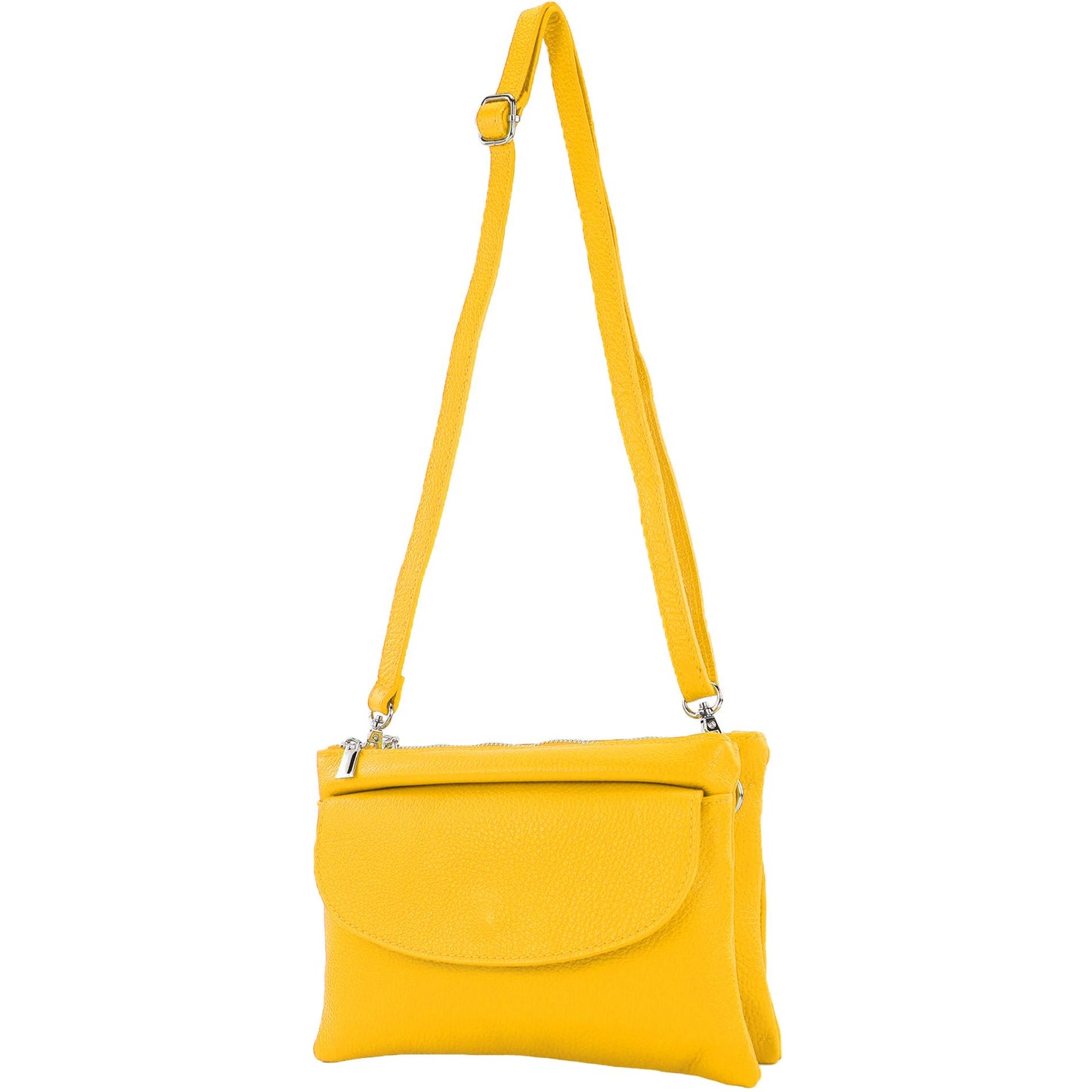 modamoda de - T199 - ital. Umhängetasche Clutch Leder Klein