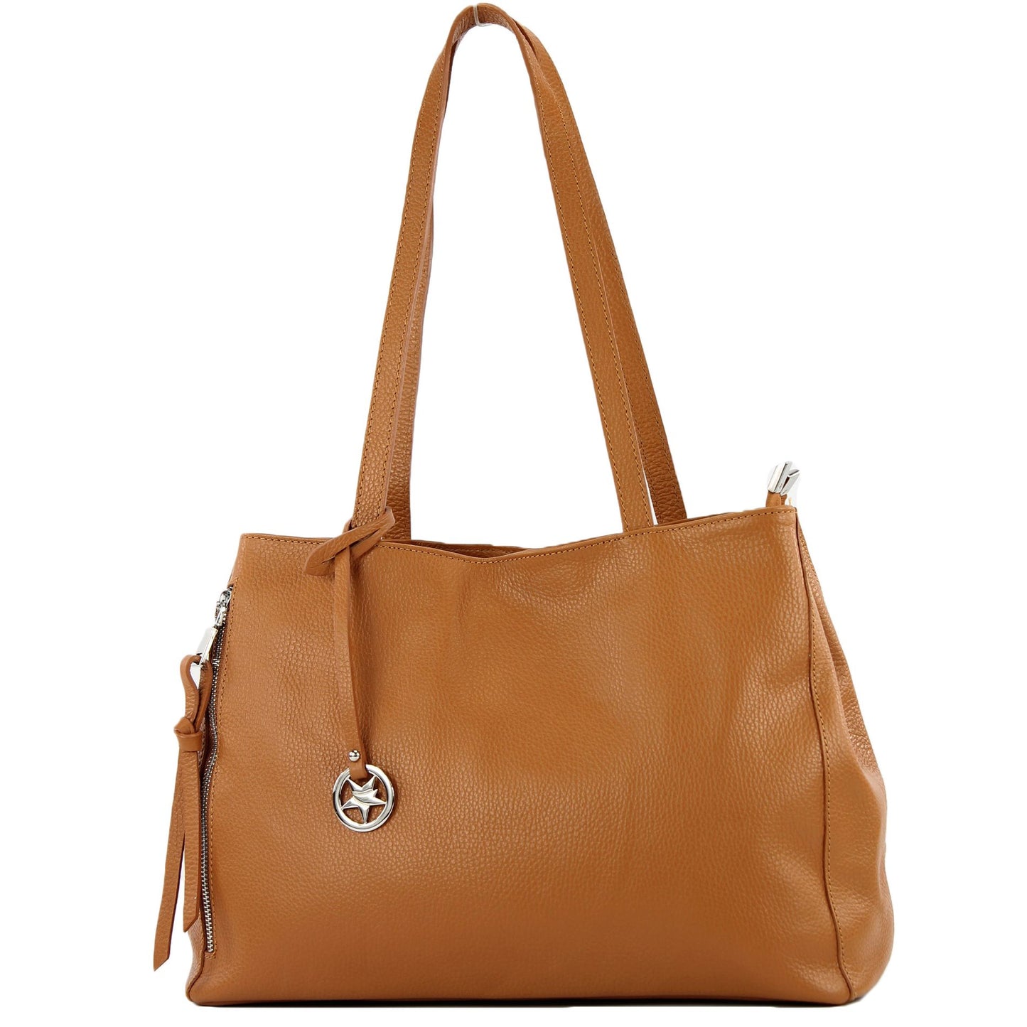 modamoda de T205 Damen Leder Schultertasche Shopper Henkeltasche handmade in Italy