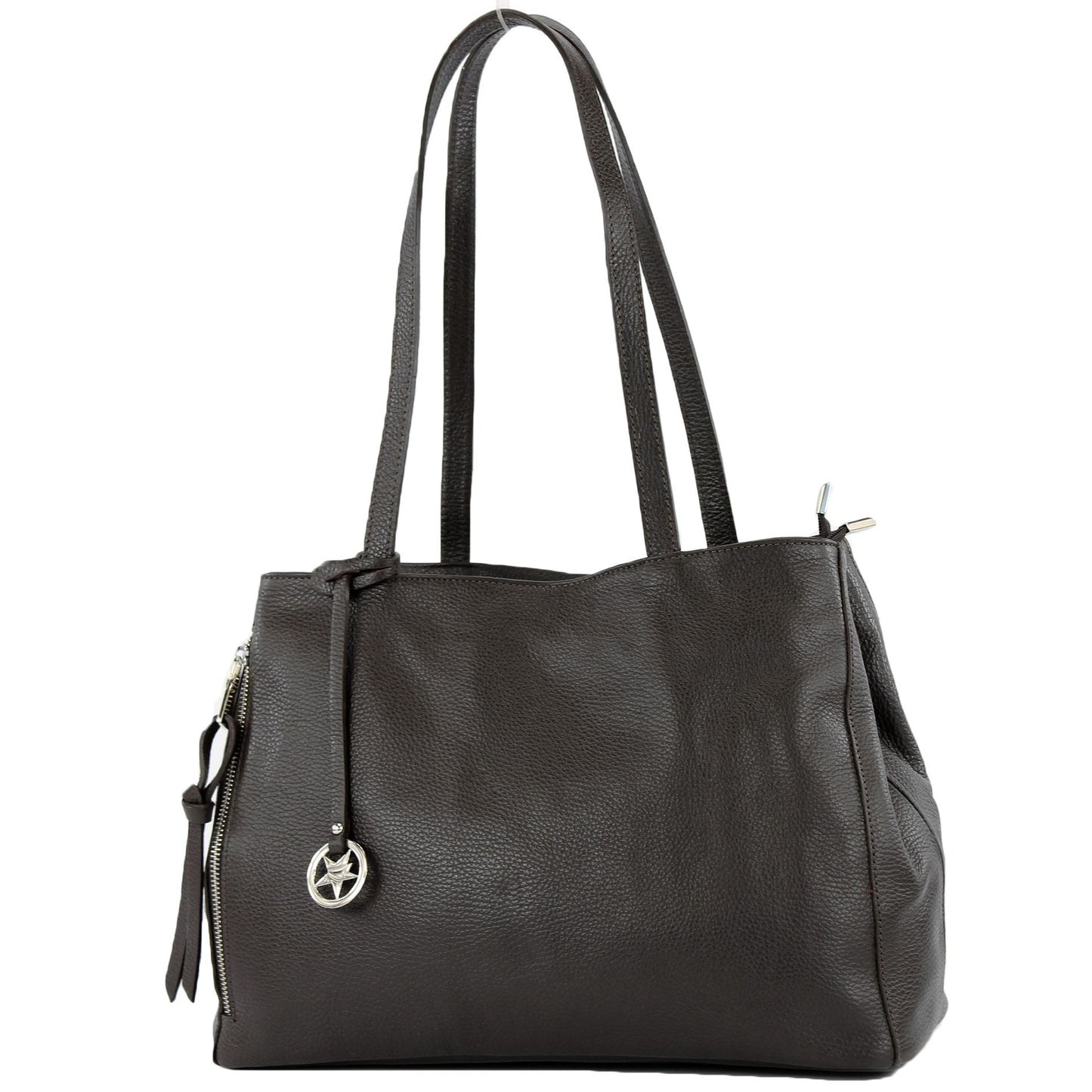 modamoda de T205 Damen Leder Schultertasche Shopper Henkeltasche handmade in Italy