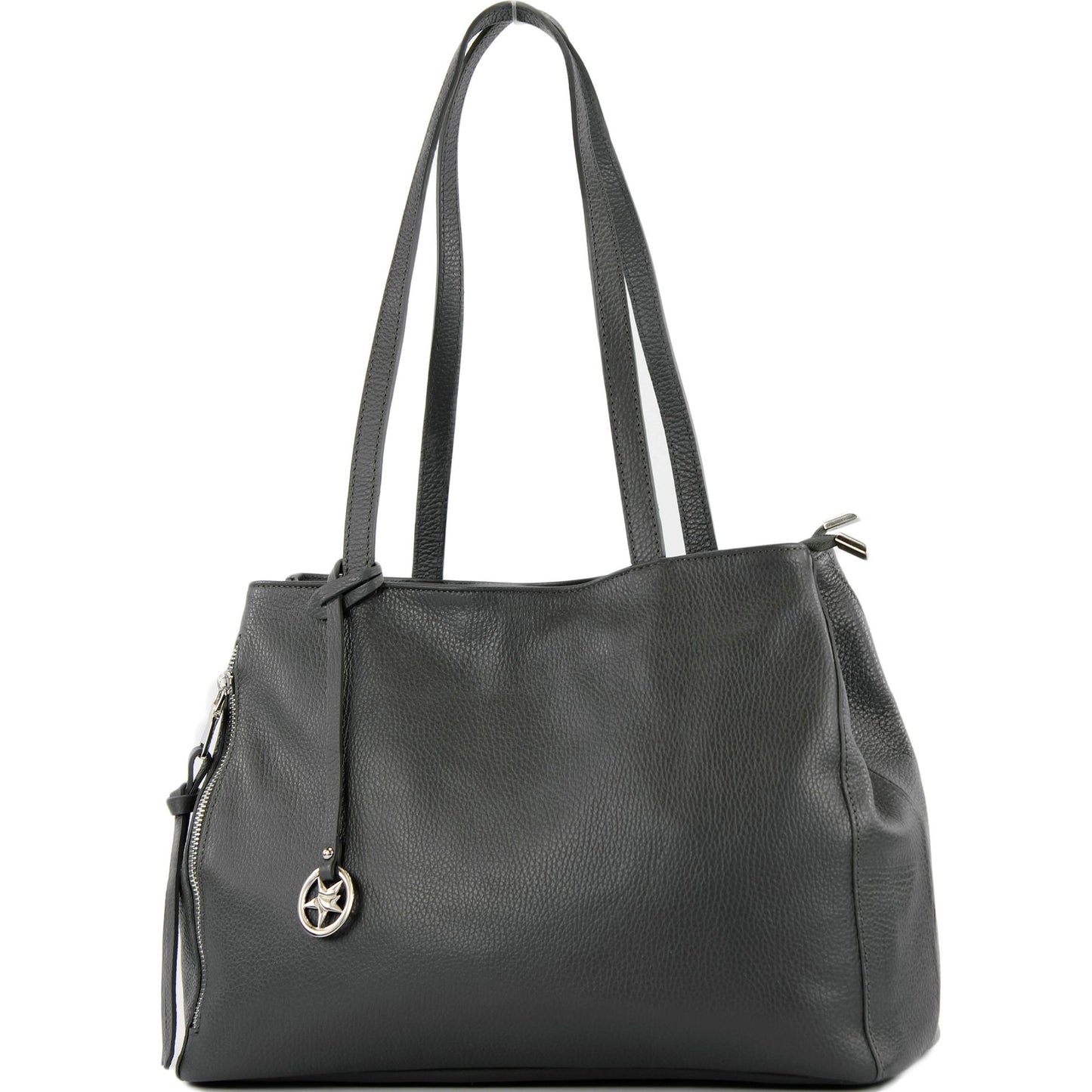 modamoda de T205 Damen Leder Schultertasche Shopper Henkeltasche handmade in Italy