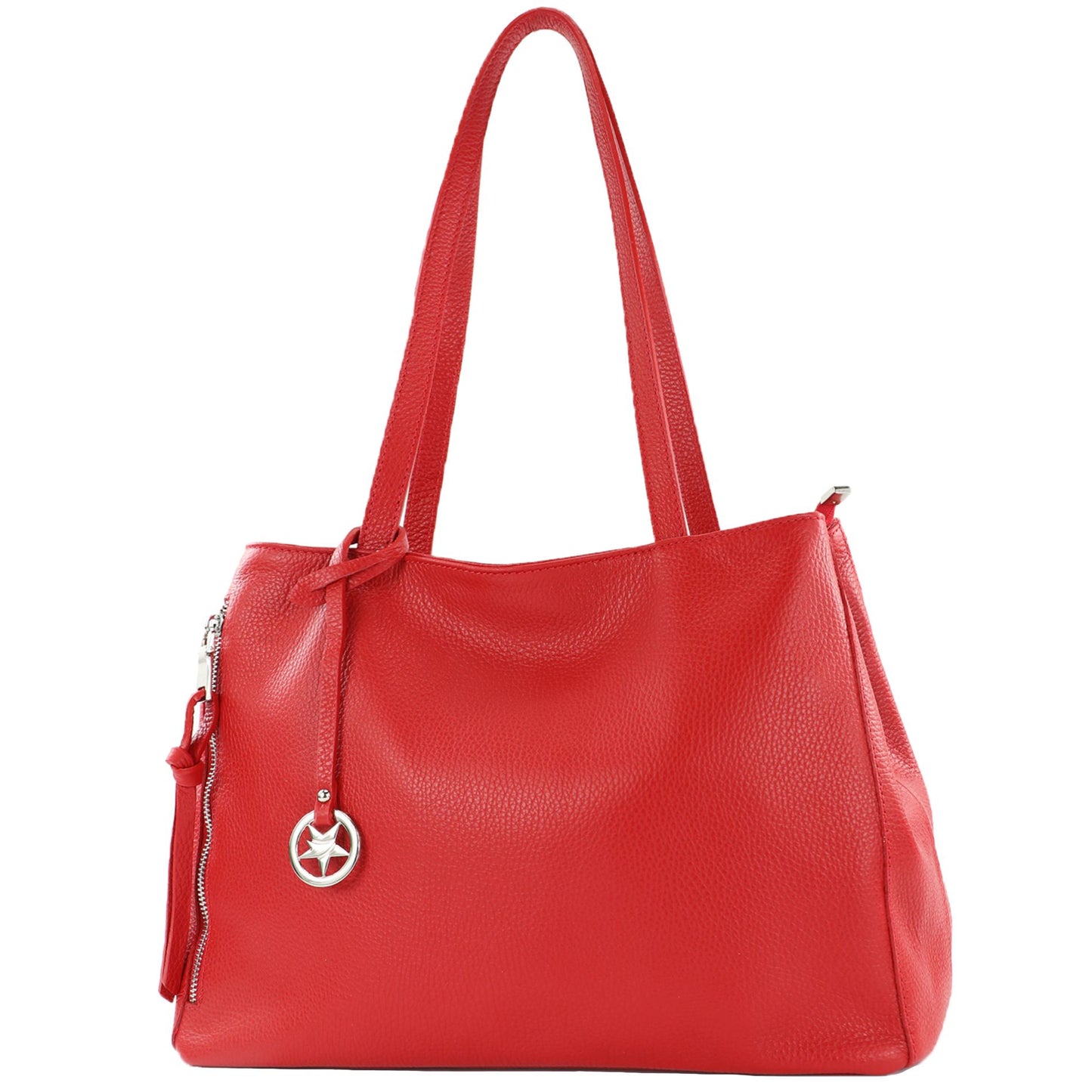 modamoda de T205 Damen Leder Schultertasche Shopper Henkeltasche handmade in Italy