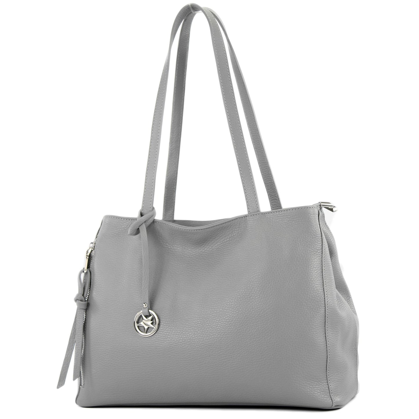 modamoda de T205 Damen Leder Schultertasche Shopper Henkeltasche handmade in Italy