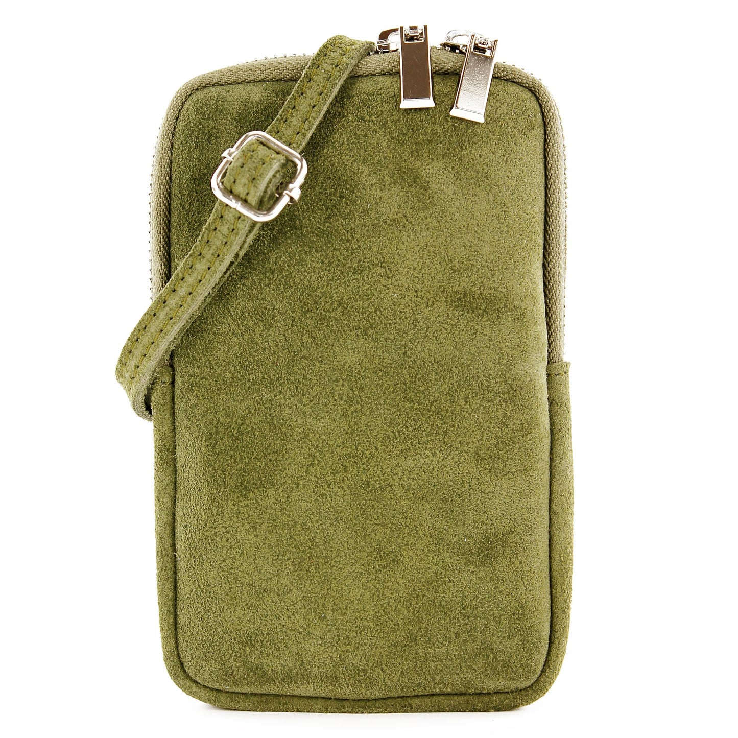 modamoda de - T197 - ital. Leder Umhängetasche Handytasche Klein
