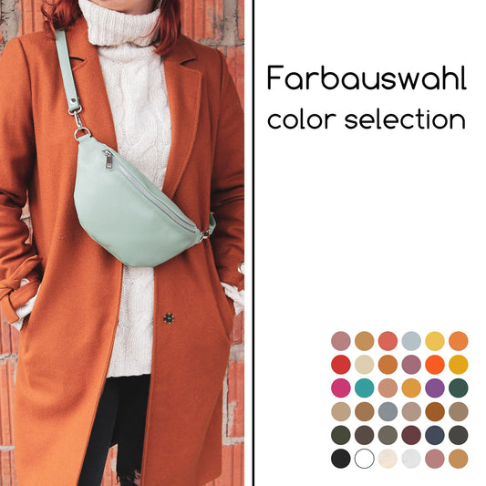 modamoda de T211 Damen Leder Bauchtasche Brusttasche Hüfttasche handmade in Italy