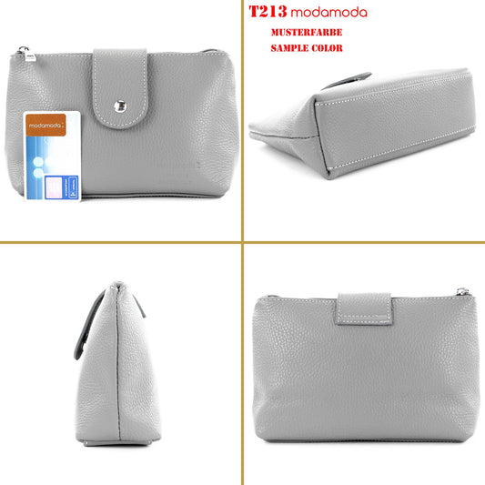 modamoda de T213 Damen Leder Kosmetiktasche Reiseetui Medium handmade in Italy