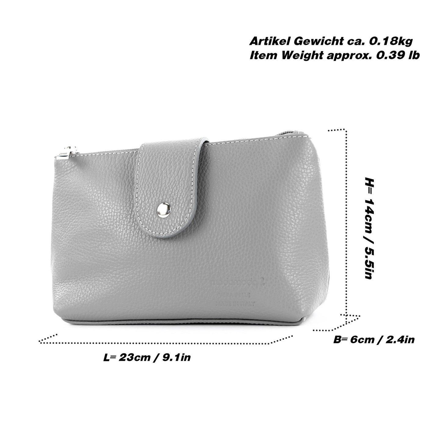 modamoda de T213 Damen Leder Kosmetiktasche Reiseetui Medium handmade in Italy