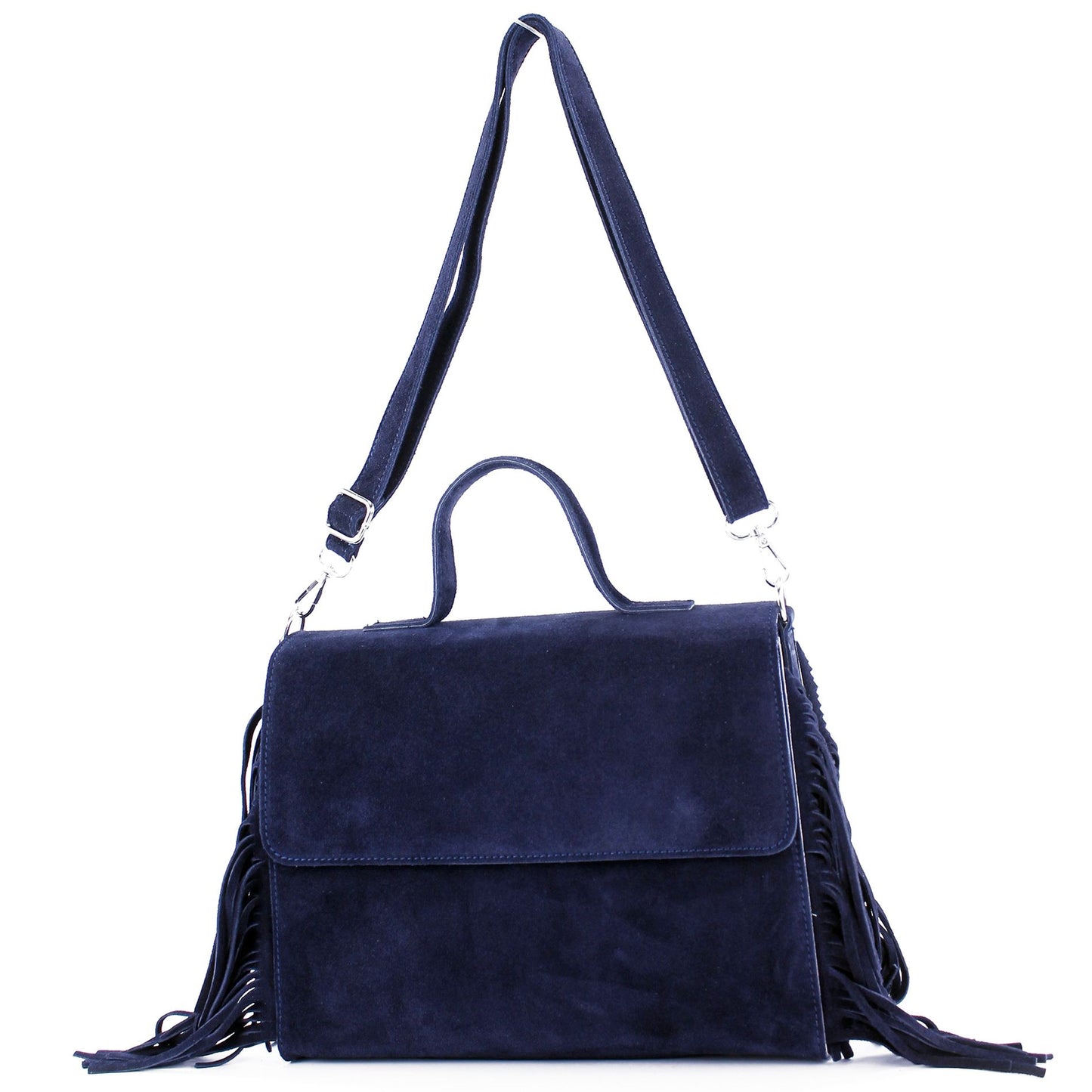 modamoda de - T216 - ital. Umhängetasche Schultertasche aus Wildleder