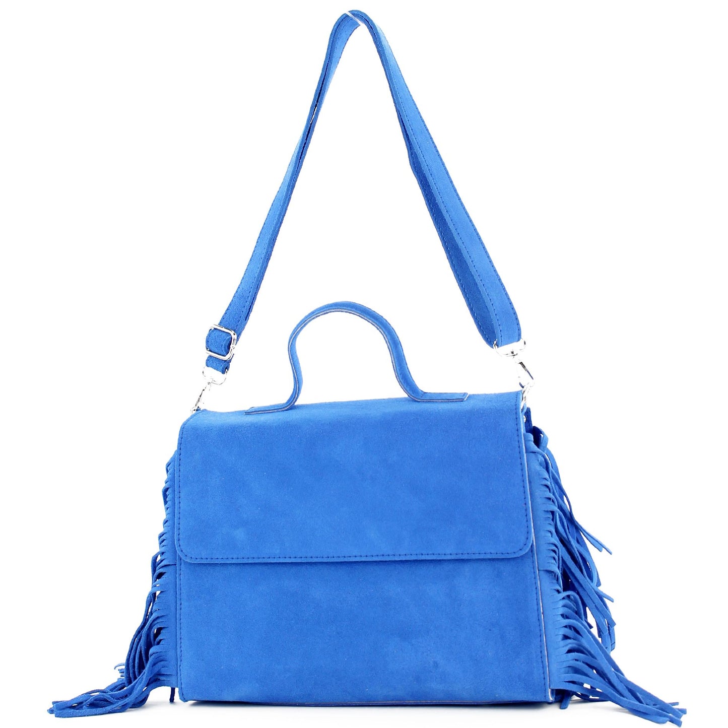 modamoda de - T216 - ital. Umhängetasche Schultertasche aus Wildleder