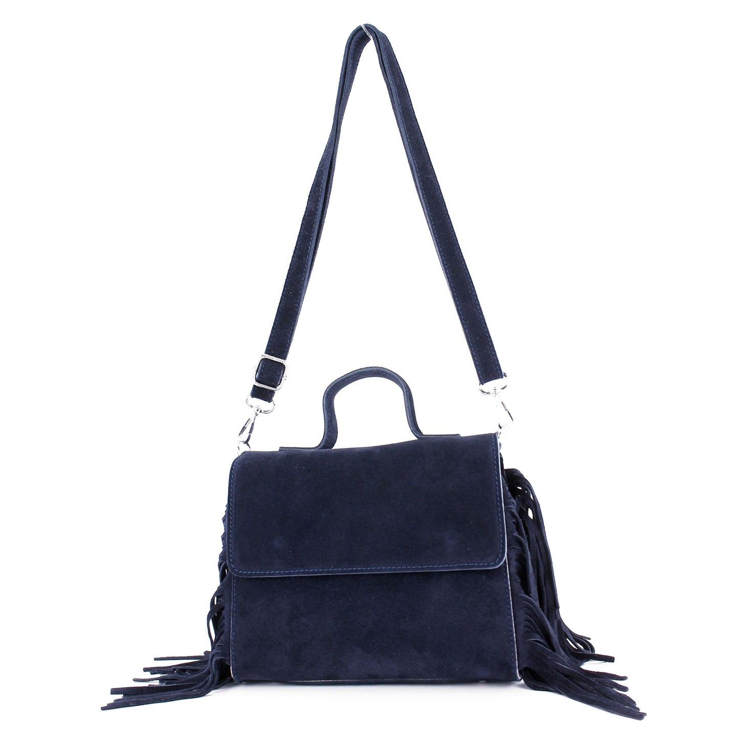 modamoda de - T216 - ital. Umhängetasche Schultertasche aus Wildleder