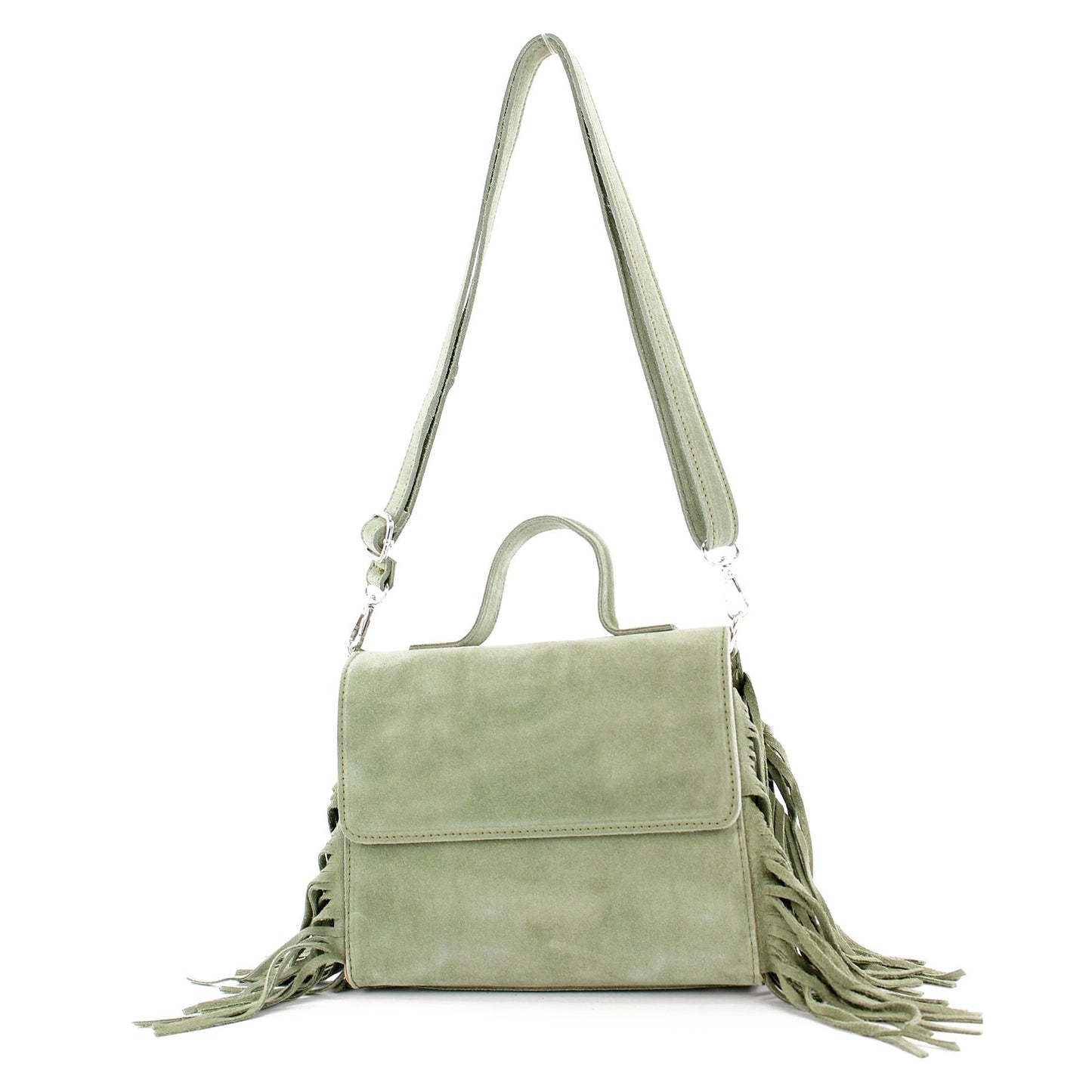 modamoda de - T216 - ital. Umhängetasche Schultertasche aus Wildleder