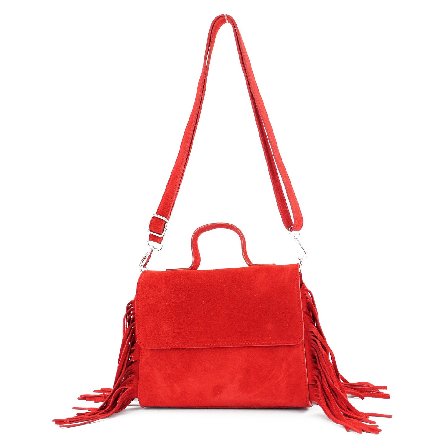 modamoda de - T216 - ital. Umhängetasche Schultertasche aus Wildleder