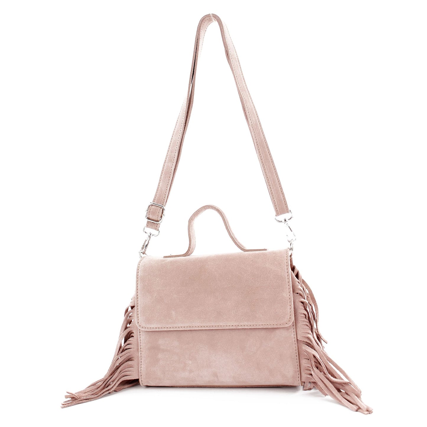 modamoda de - T216 - ital. Umhängetasche Schultertasche aus Wildleder