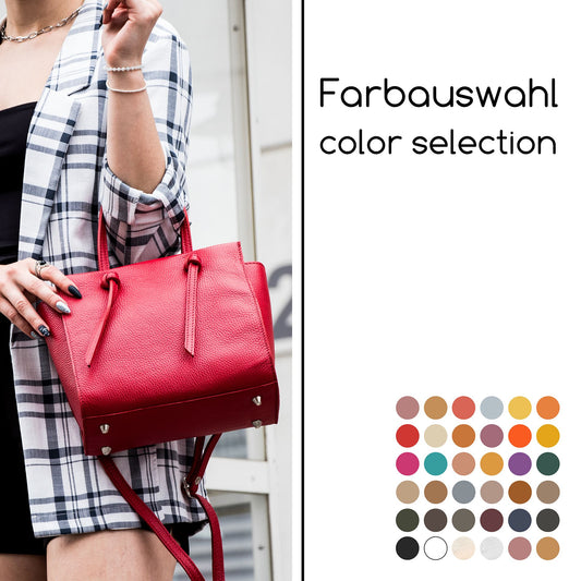 modamoda de T219 Damen Leder Henkeltasche Handtasche Schultertasche handmade in Italy