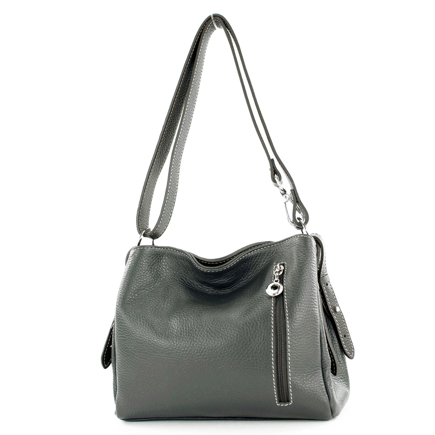 modamoda de - T220 - ital. Schultertasche Klein aus Echtleder