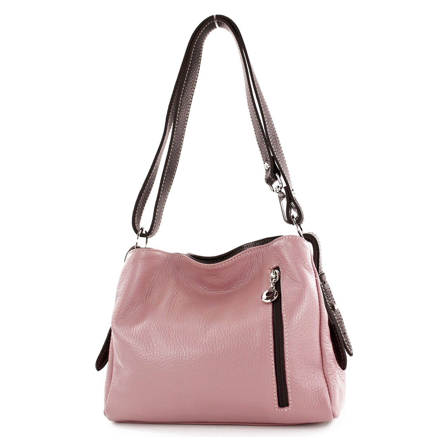 modamoda de - T220 - ital. Schultertasche Klein aus Echtleder