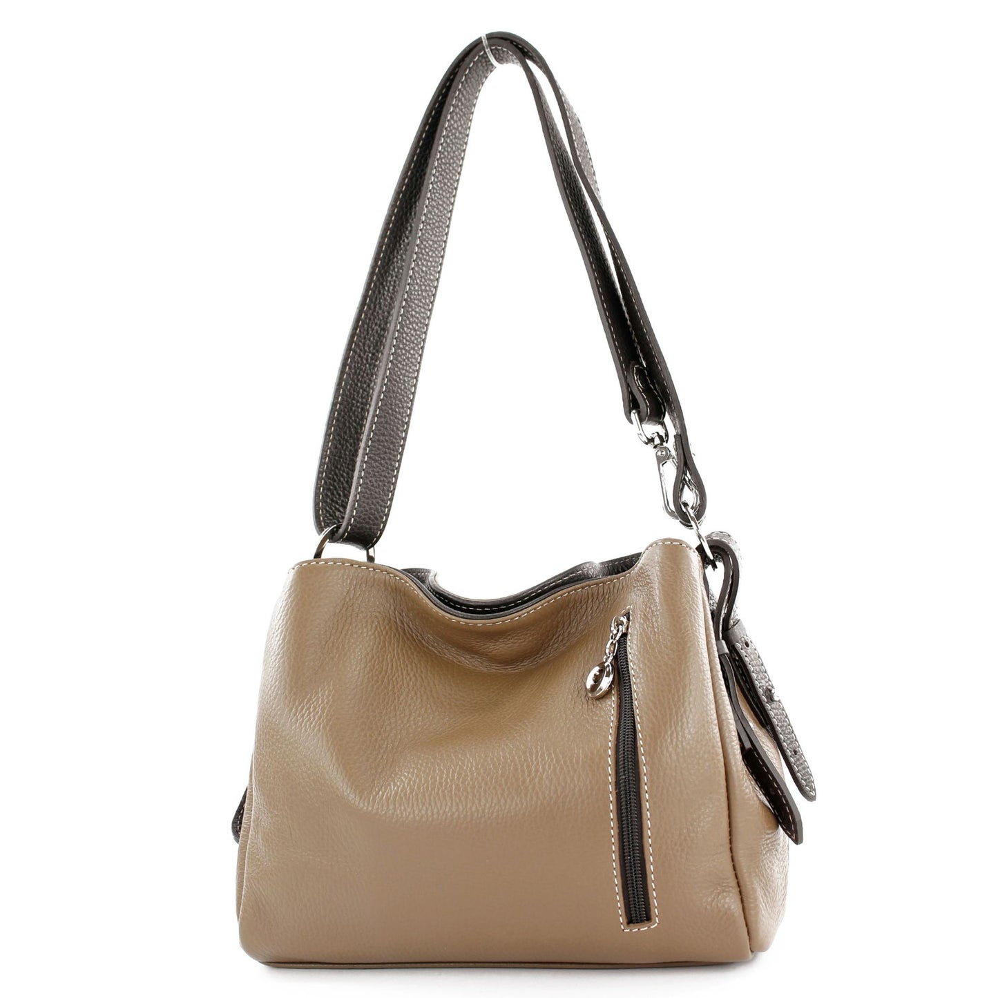 modamoda de - T220 - ital. Schultertasche Klein aus Echtleder