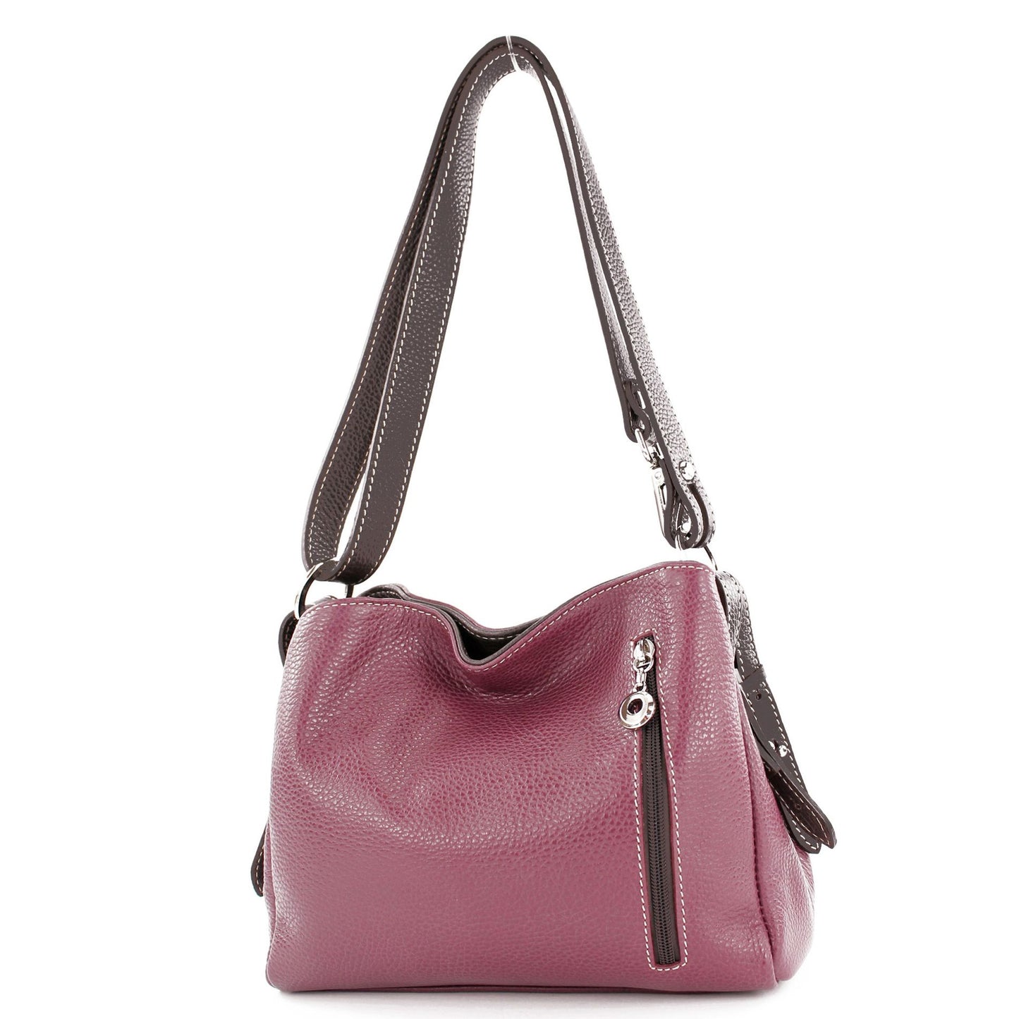 modamoda de - T220 - ital. Schultertasche Klein aus Echtleder