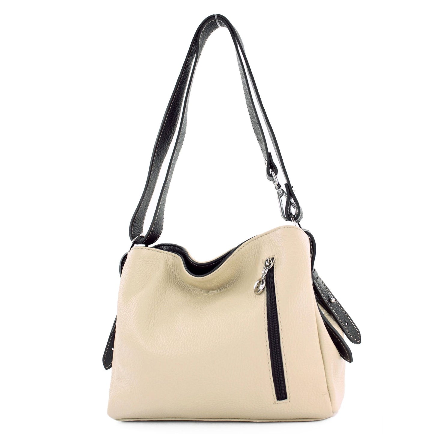 modamoda de - T220 - ital. Schultertasche Klein aus Echtleder