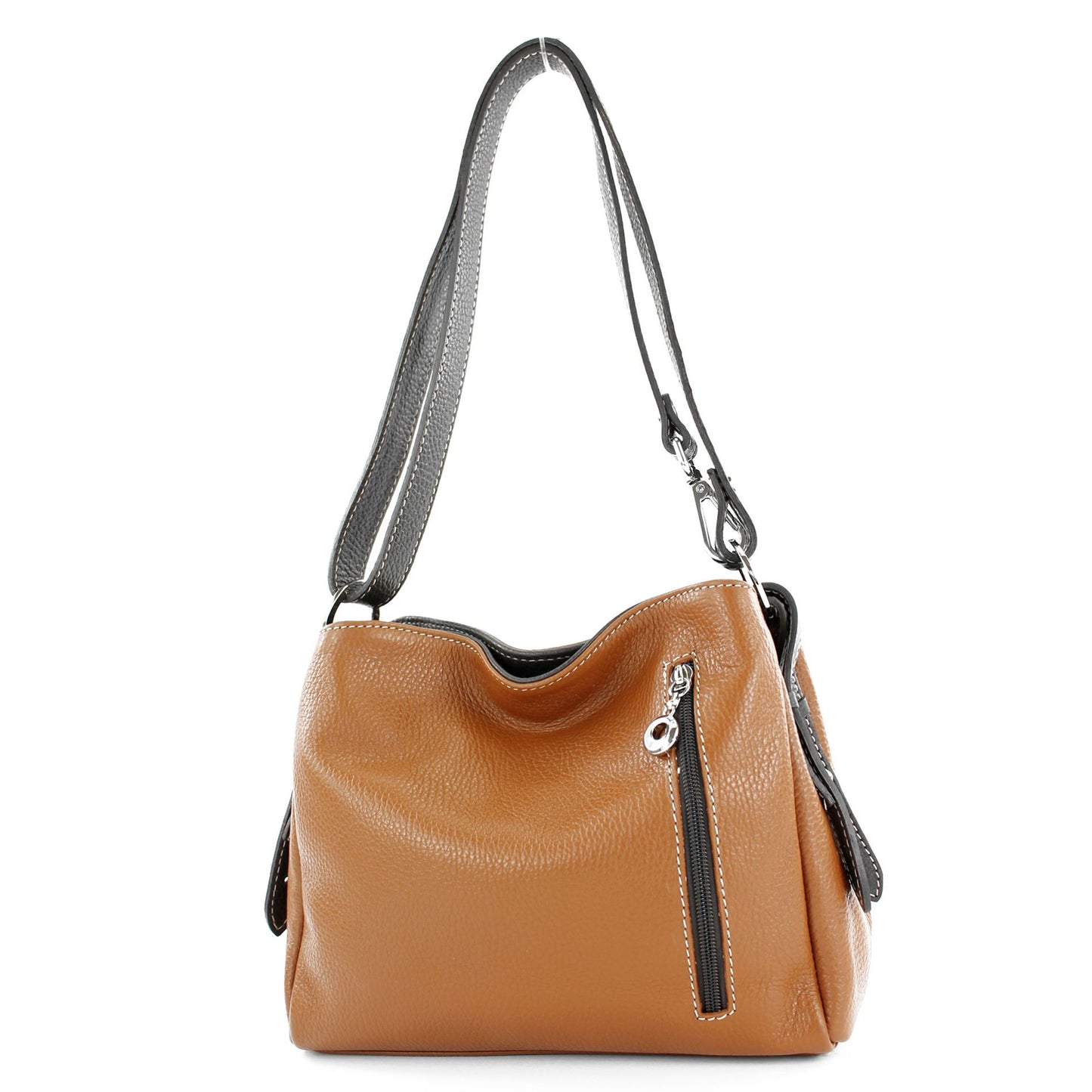 modamoda de - T220 - ital. Schultertasche Klein aus Echtleder