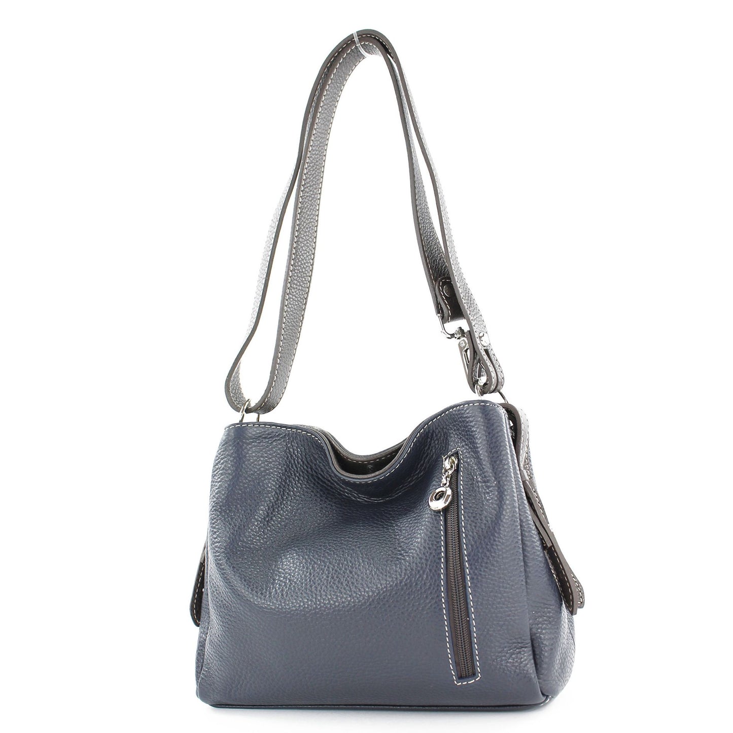 modamoda de - T220 - ital. Schultertasche Klein aus Echtleder