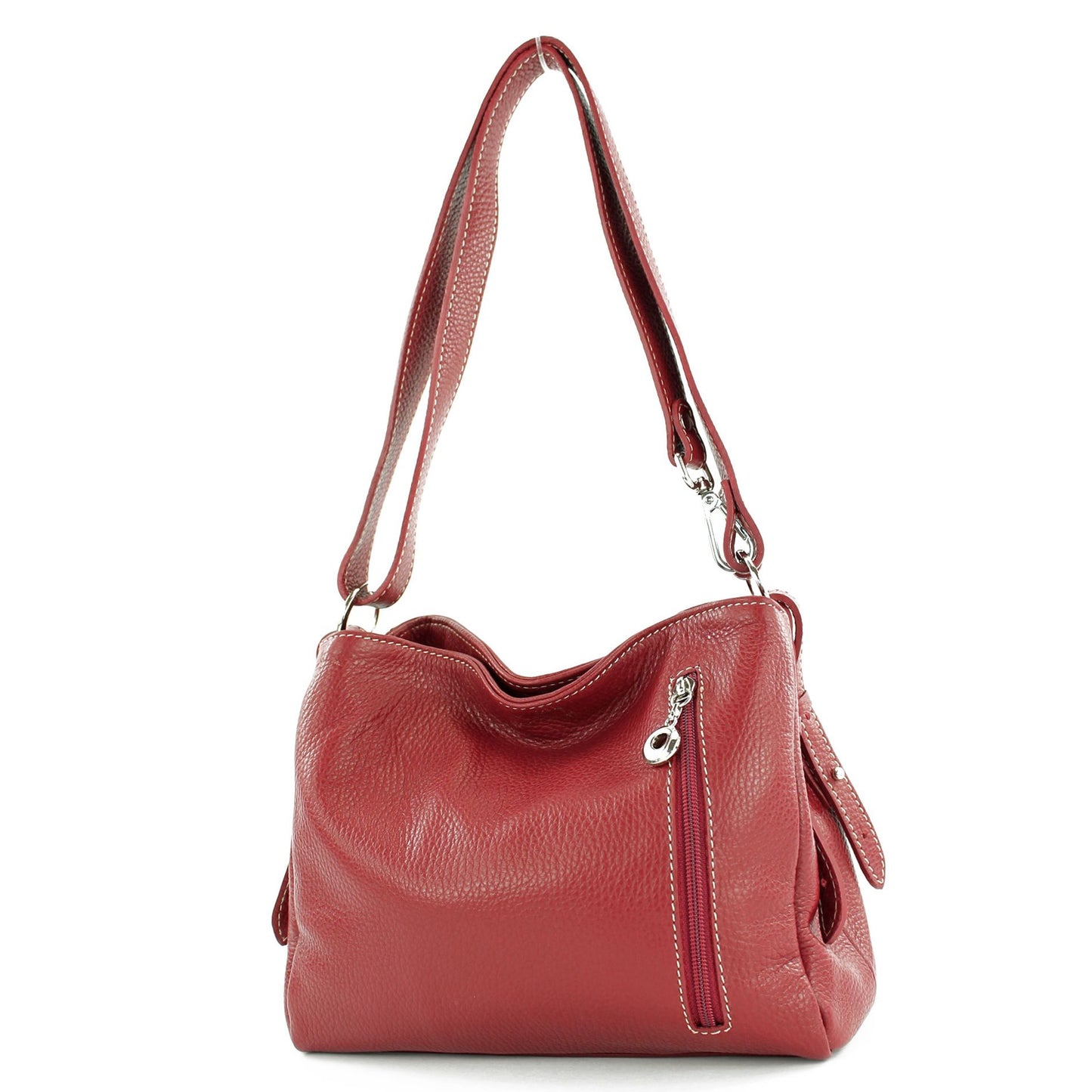 modamoda de - T220 - ital. Schultertasche Klein aus Echtleder