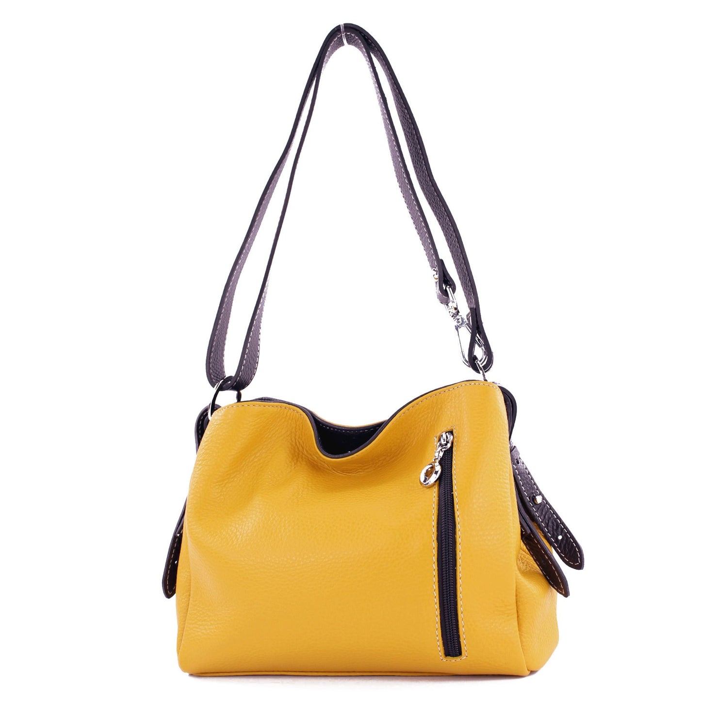 modamoda de - T220 - ital. Schultertasche Klein aus Echtleder
