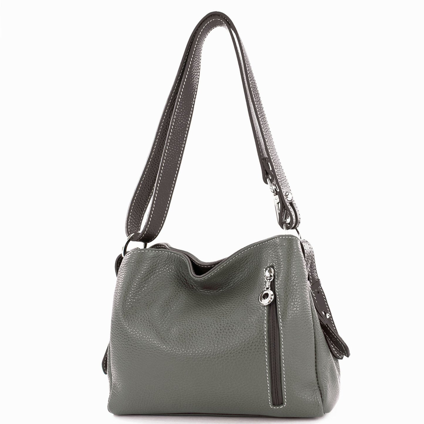 modamoda de - T220 - ital. Schultertasche Klein aus Echtleder