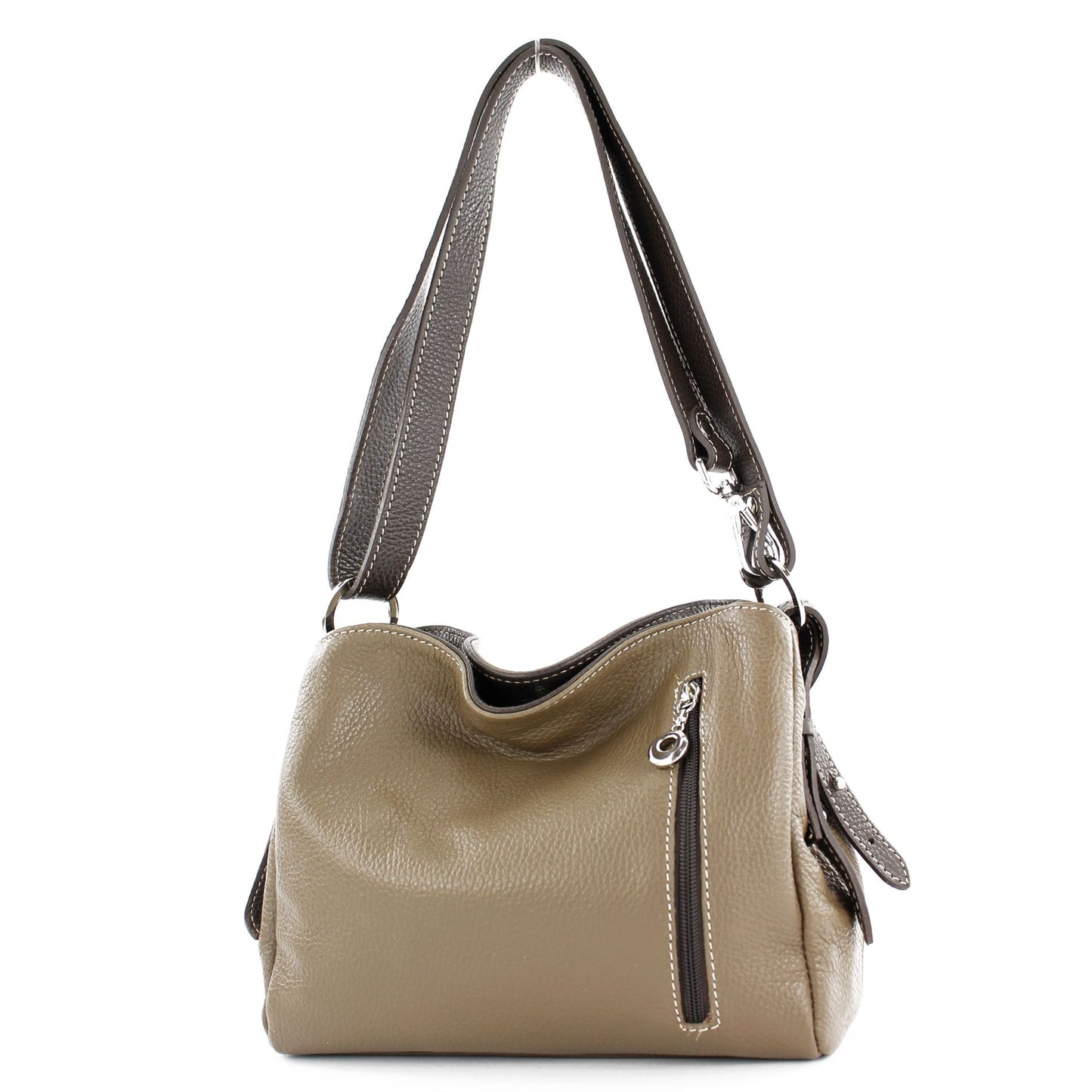 modamoda de - T220 - ital. Schultertasche Klein aus Echtleder
