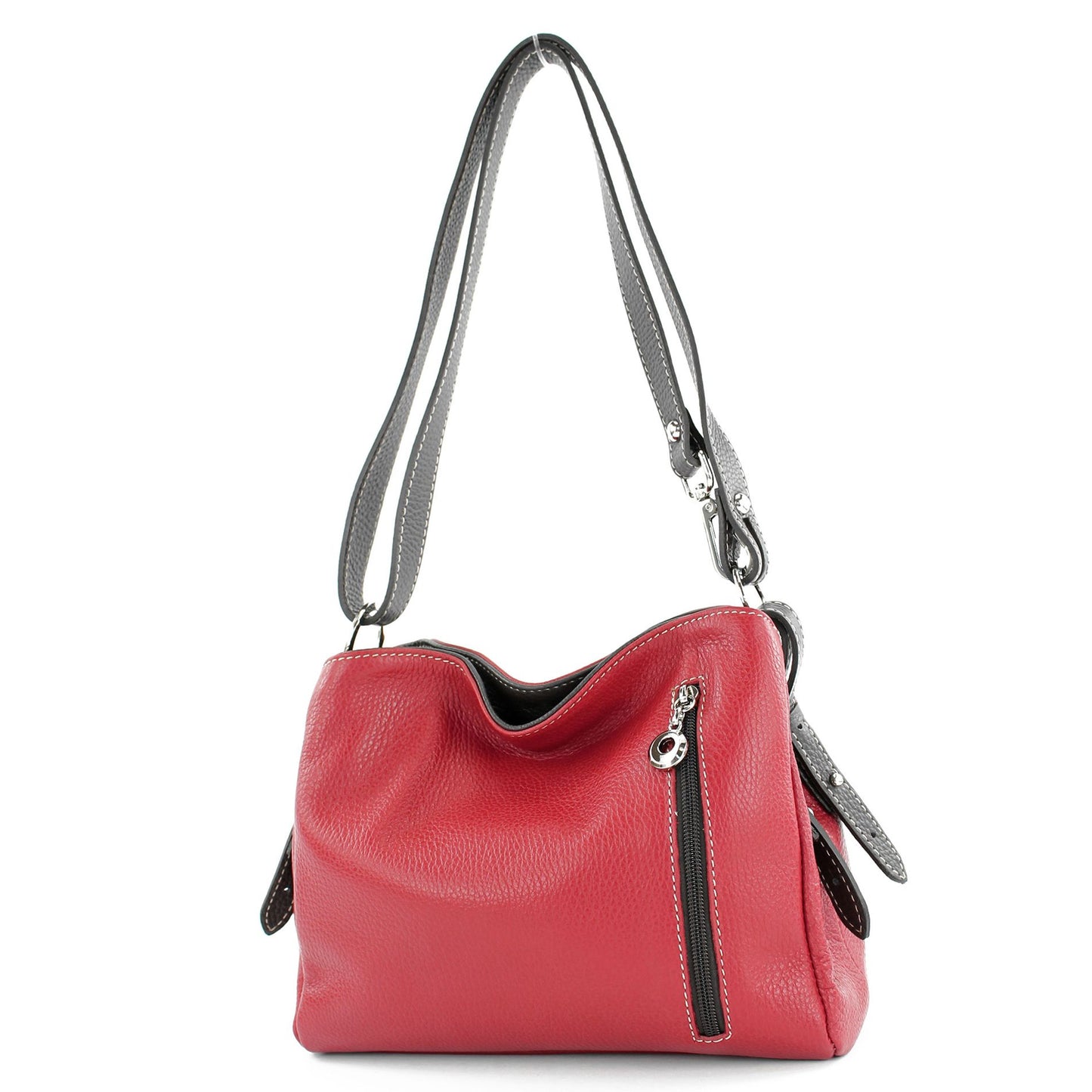 modamoda de - T220 - ital. Schultertasche Klein aus Echtleder