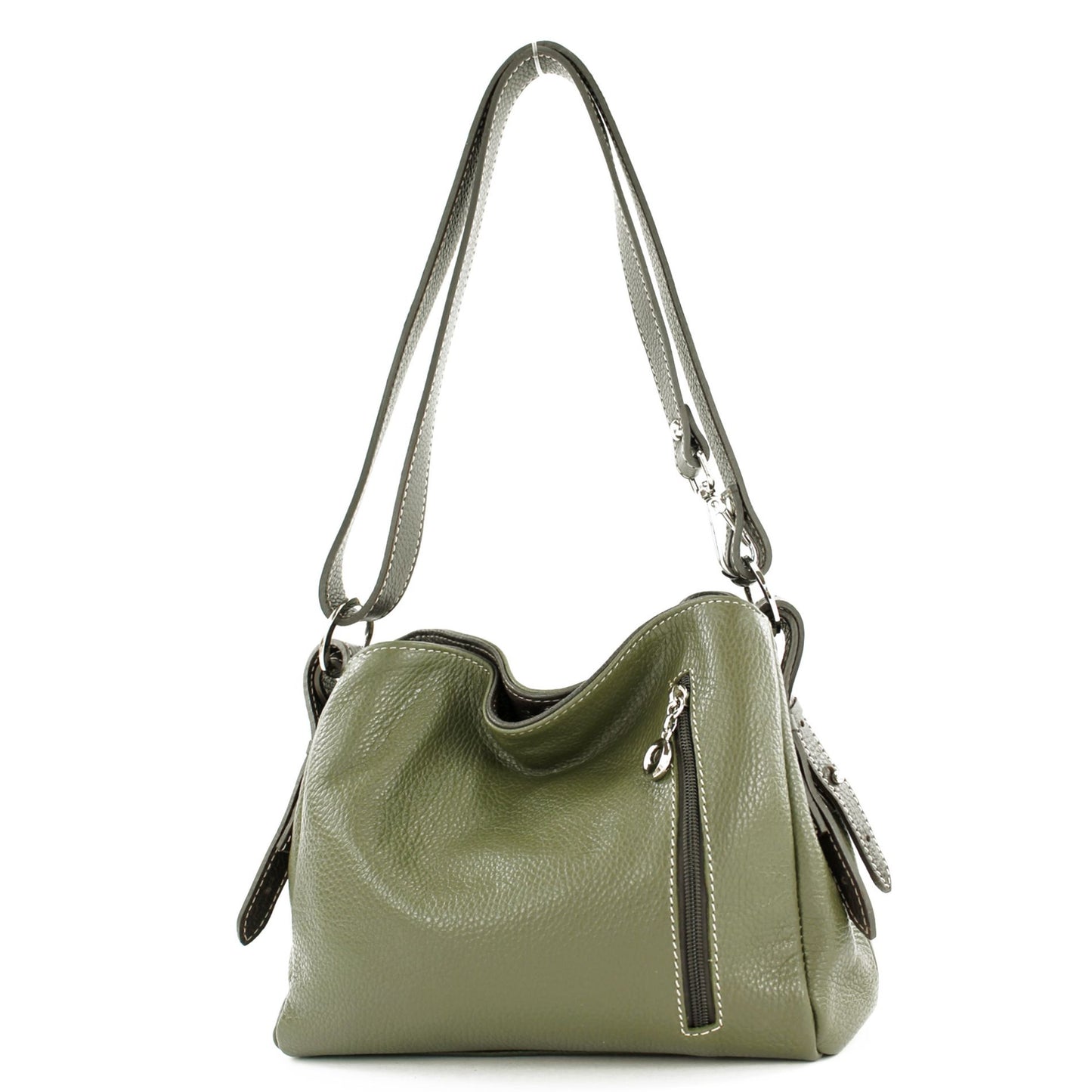 modamoda de - T220 - ital. Schultertasche Klein aus Echtleder