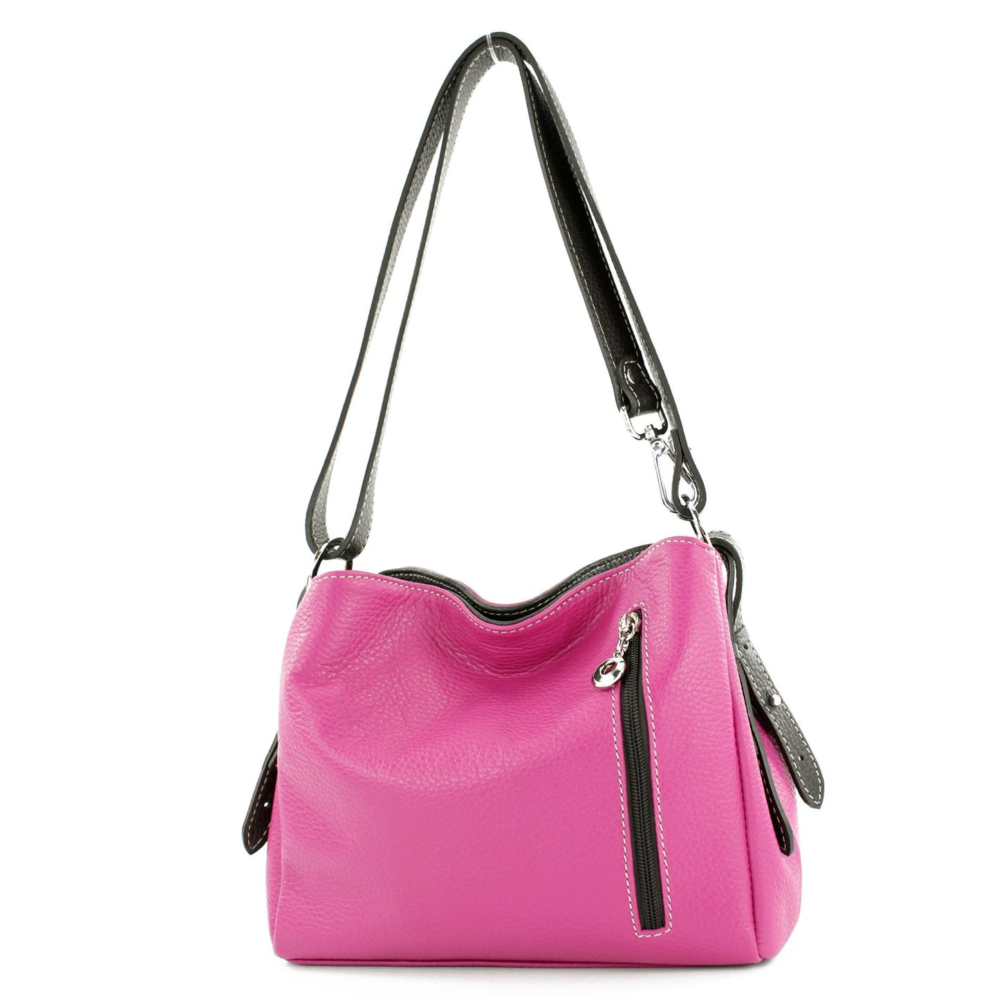 modamoda de - T220 - ital. Schultertasche Klein aus Echtleder