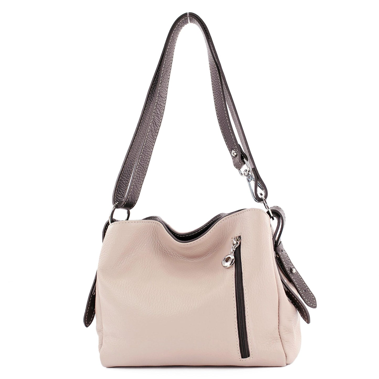 modamoda de - T220 - ital. Schultertasche Klein aus Echtleder