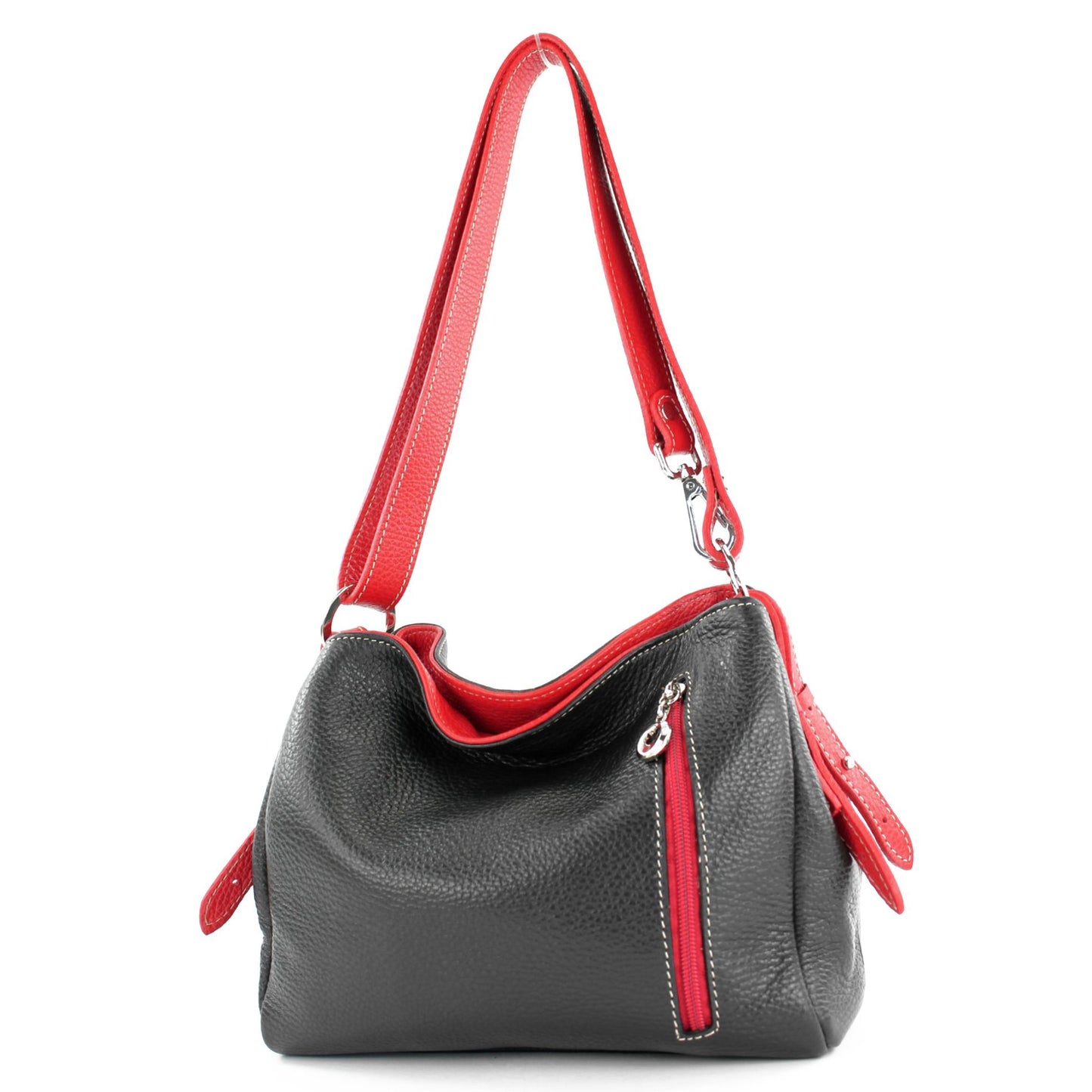 modamoda de - T220 - ital. Schultertasche Klein aus Echtleder