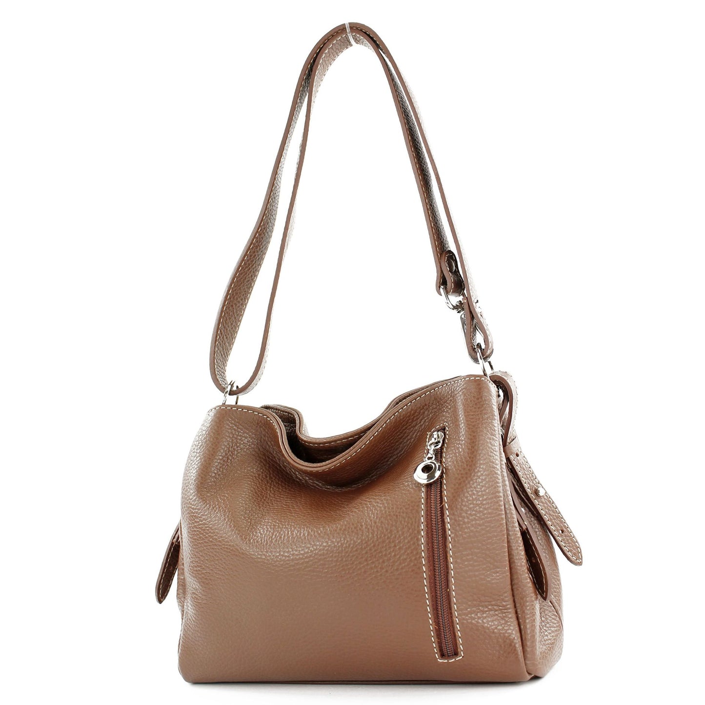 modamoda de - T220 - ital. Schultertasche Klein aus Echtleder
