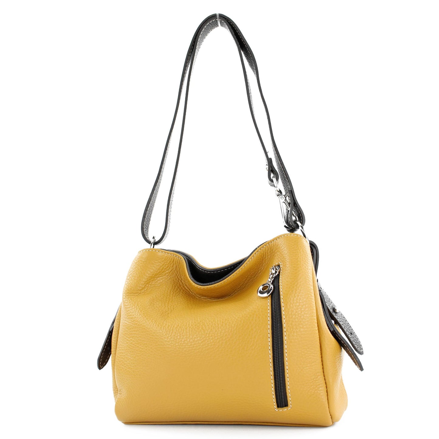 modamoda de - T220 - ital. Schultertasche Klein aus Echtleder