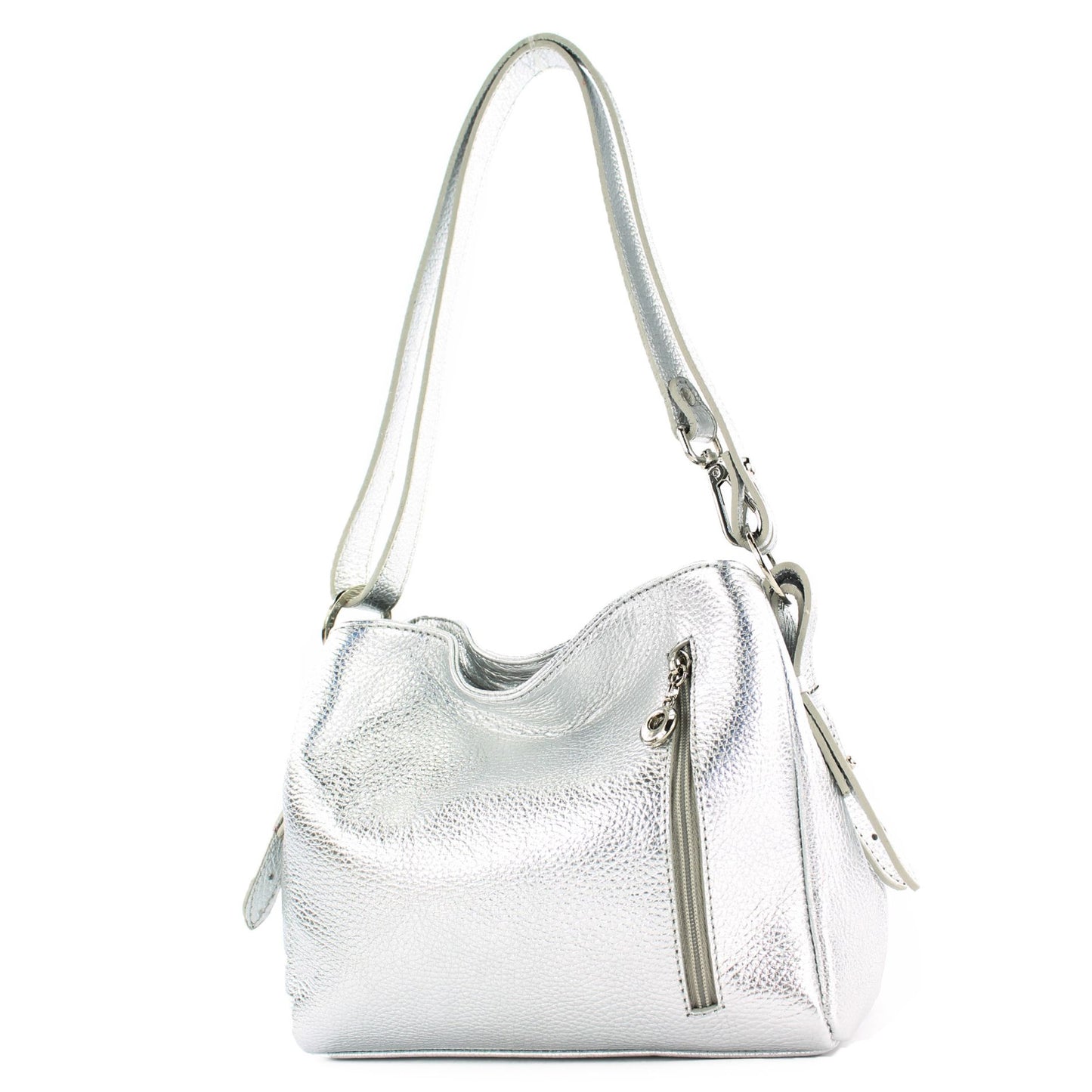modamoda de - T220 - ital. Schultertasche Klein aus Echtleder