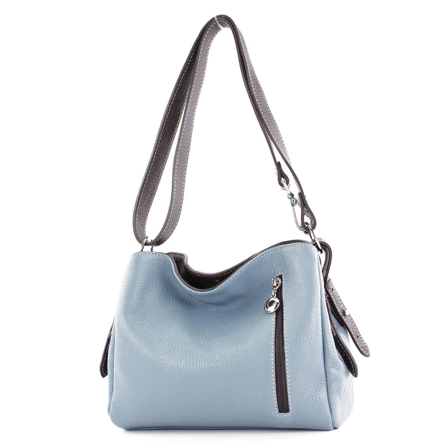 modamoda de - T220 - ital. Schultertasche Klein aus Echtleder