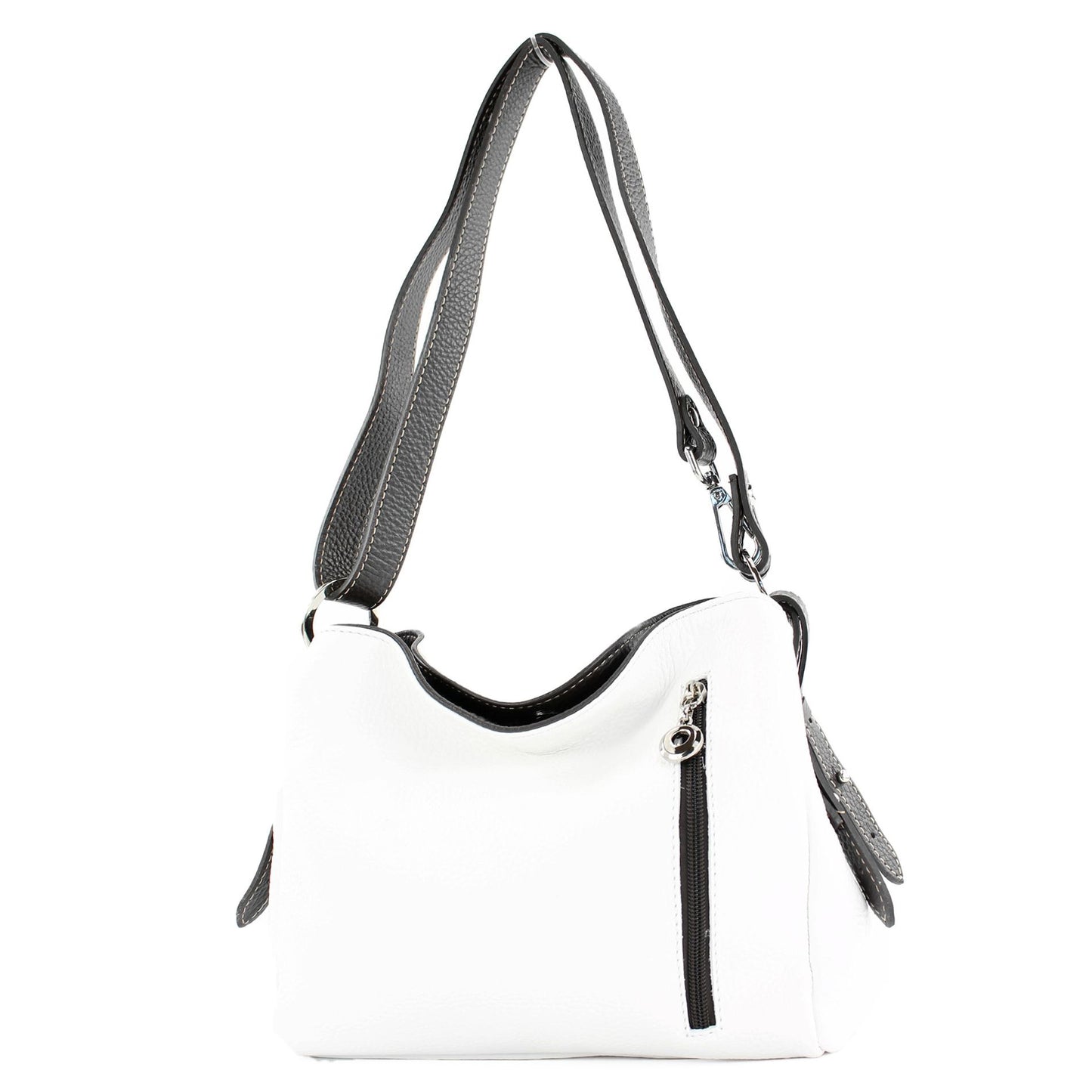 modamoda de - T220 - ital. Schultertasche Klein aus Echtleder