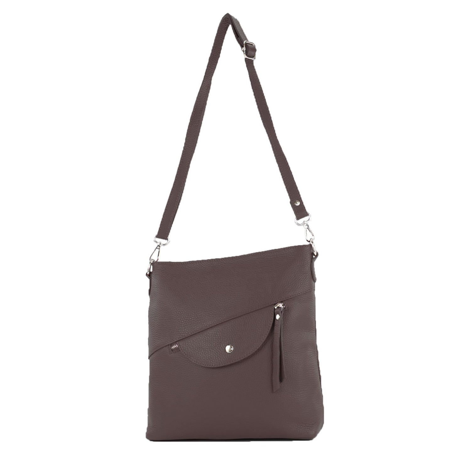 modamoda de T223 Damen Leder Umhängetasche Schultertasche Medium handmade in Italy