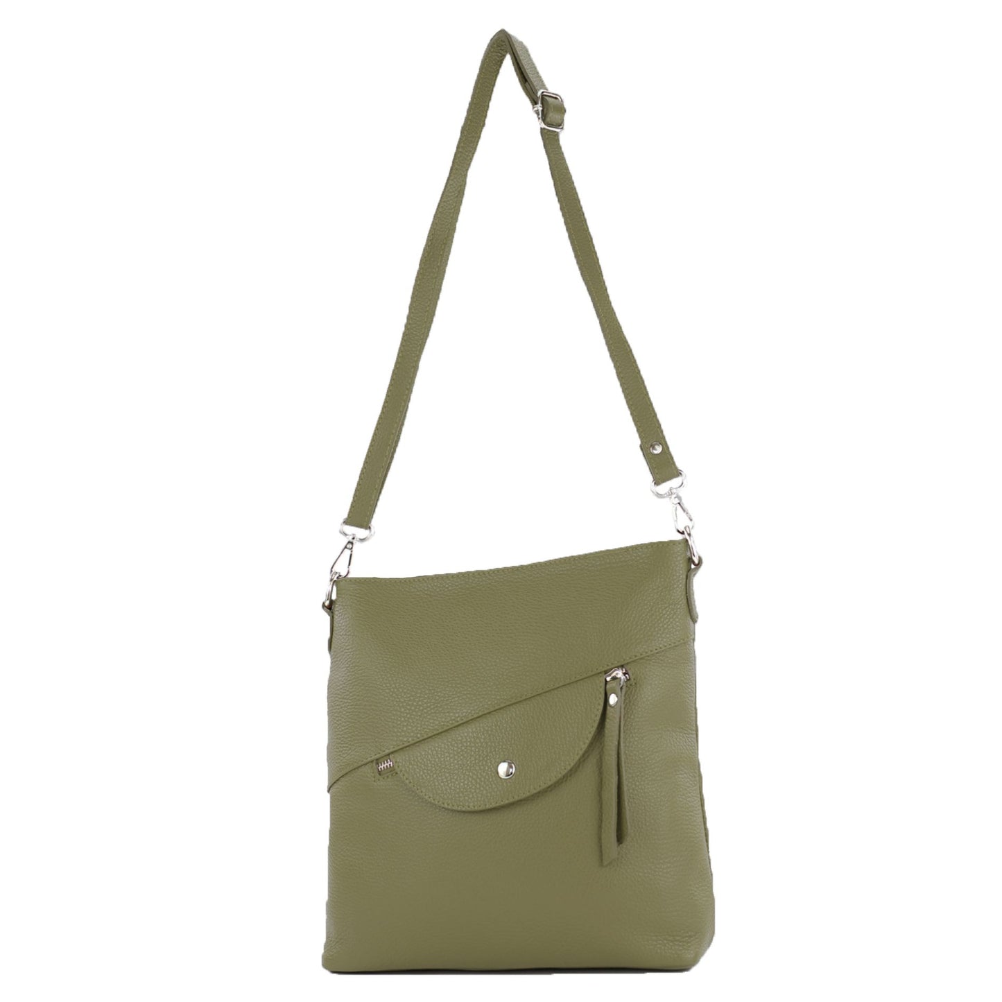 modamoda de T223 Damen Leder Umhängetasche Schultertasche Medium handmade in Italy