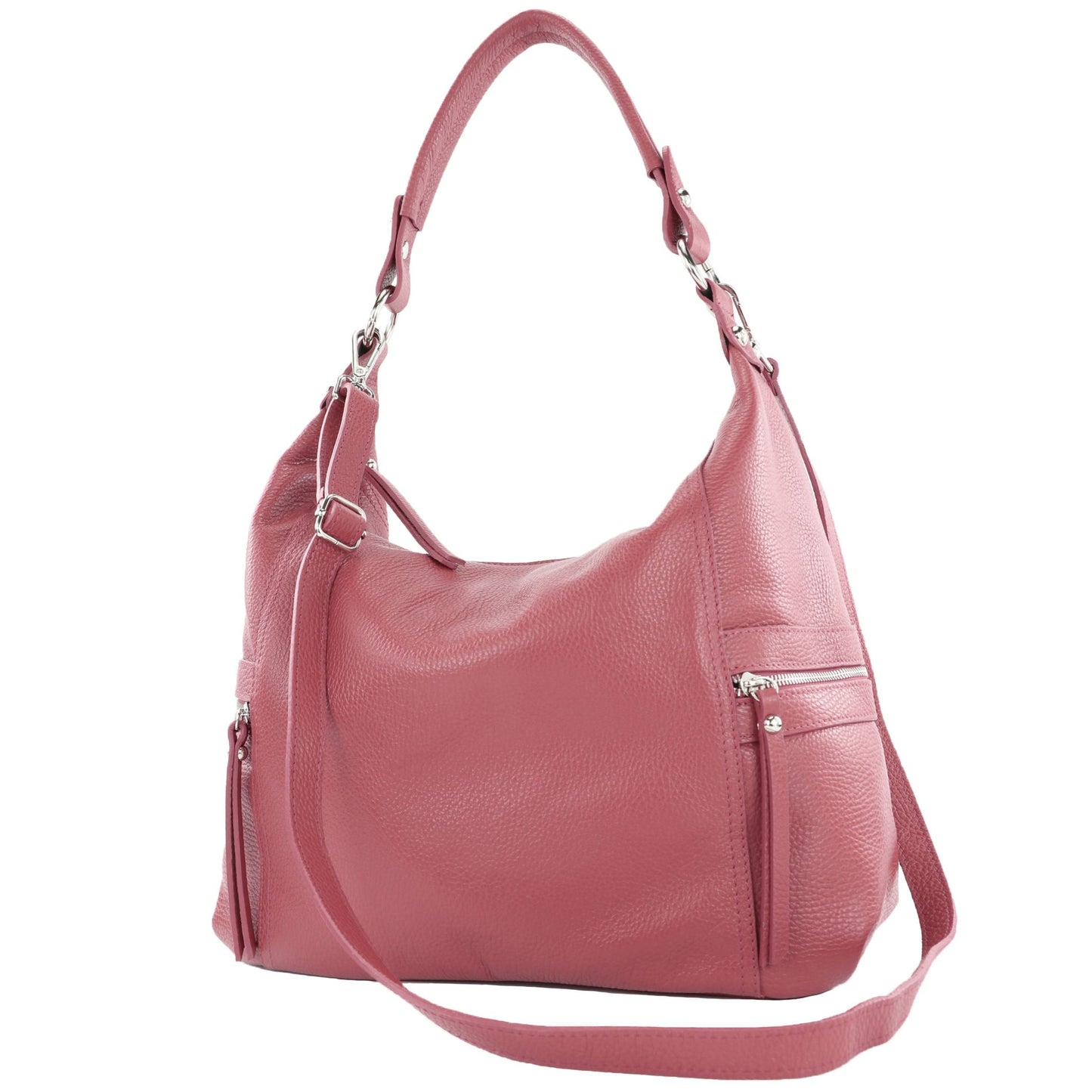 modamoda de T229 Damen Schultertasche Shopper aus Leder Large handmade in Italy