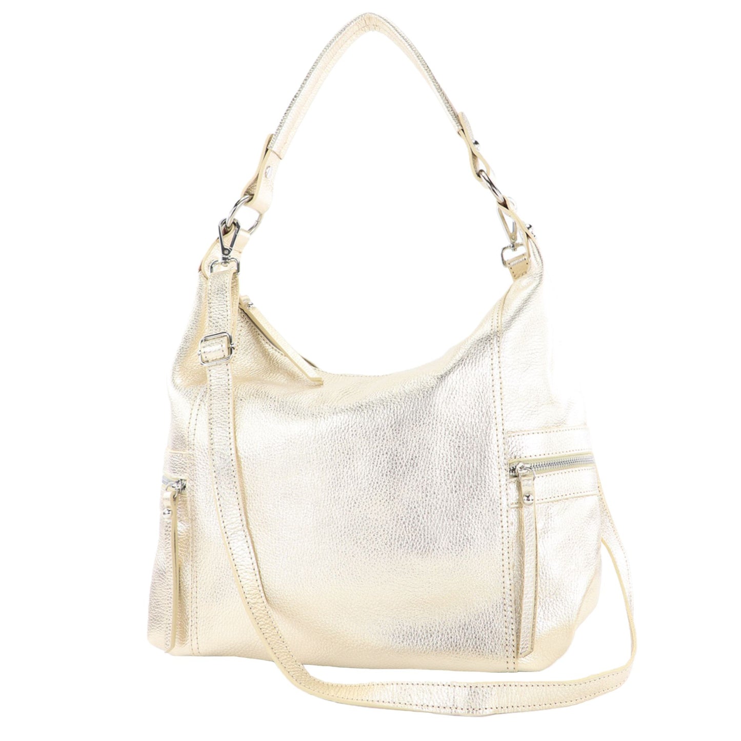 modamoda de T229 Damen Schultertasche Shopper aus Leder Large handmade in Italy