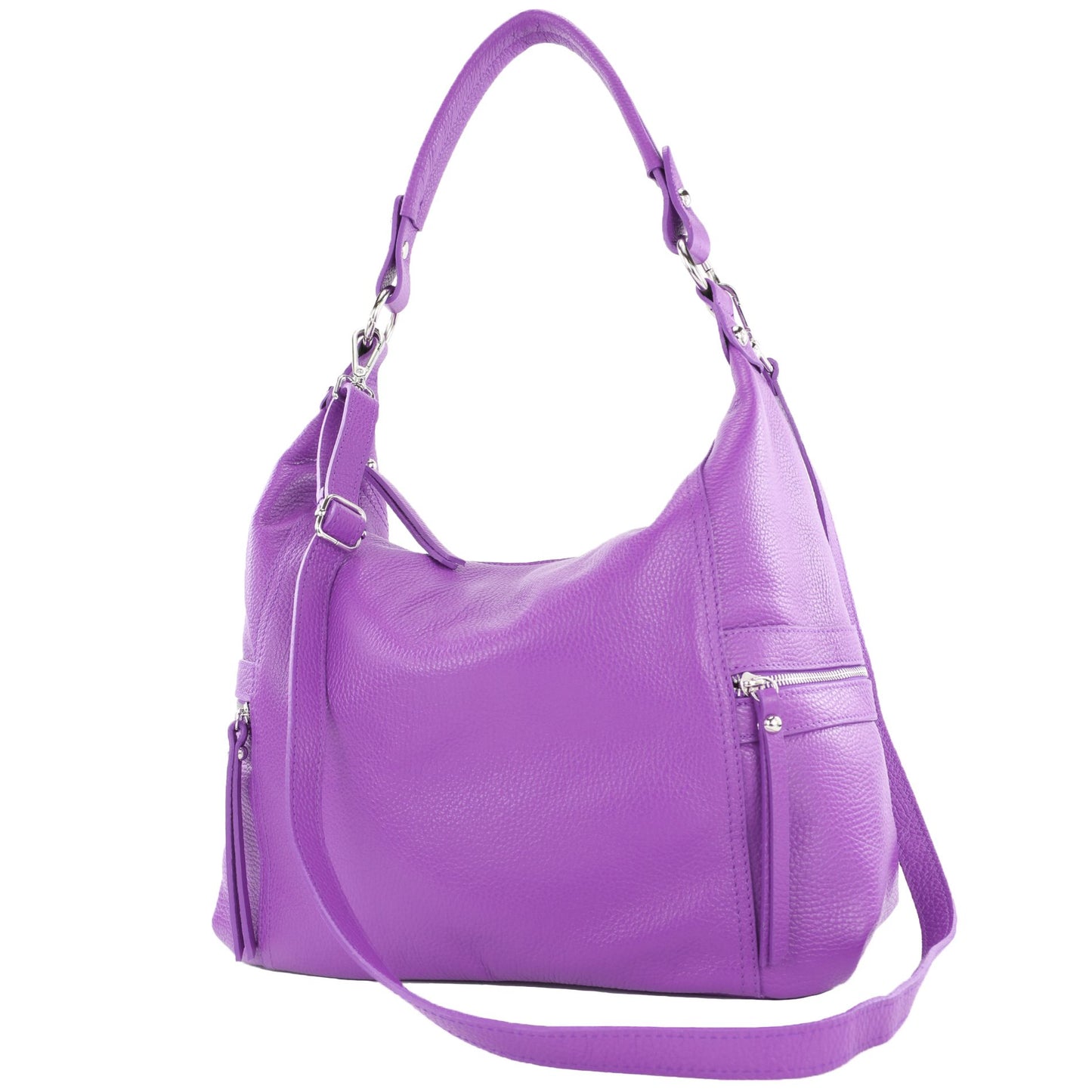 modamoda de T229 Damen Schultertasche Shopper aus Leder Large handmade in Italy