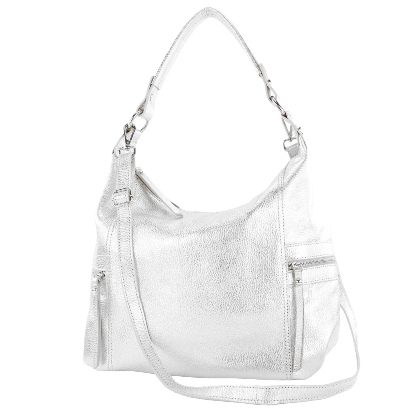 modamoda de T229 Damen Schultertasche Shopper aus Leder Large handmade in Italy