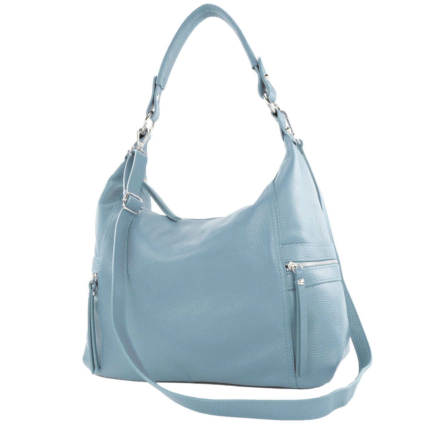 modamoda de T229 Damen Schultertasche Shopper aus Leder Large handmade in Italy