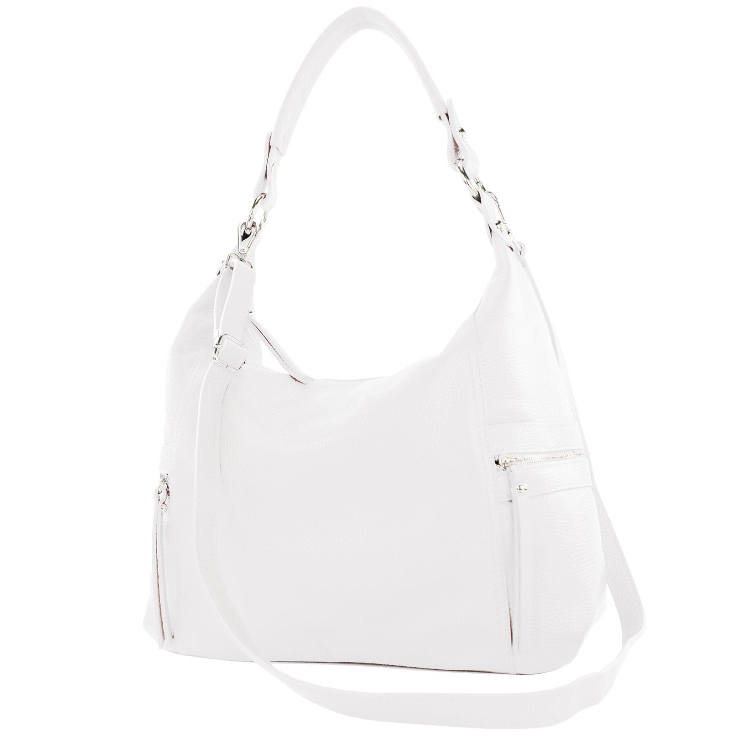 modamoda de T229 Damen Schultertasche Shopper aus Leder Large handmade in Italy